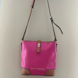 Dooney and Bourke Bucket Claremont Fuchsia cross body bag